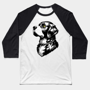 Stunning and Cool Chesapeake Bay Retriever Monochrome and Gold Portrait for Father's Day Baseball T-Shirt